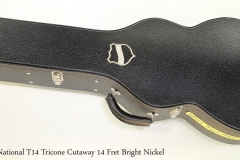 National T14 Tricone Cutaway 14 Fret Bright Nickel   Case Closed View