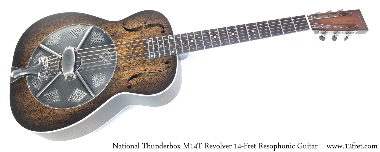 National Thunderbox M-14T Revolver 14-Fret Resophonic Guitar Full Front View