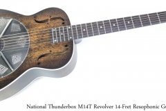National Thunderbox M-14T Revolver 14-Fret Resophonic Guitar Full Front View