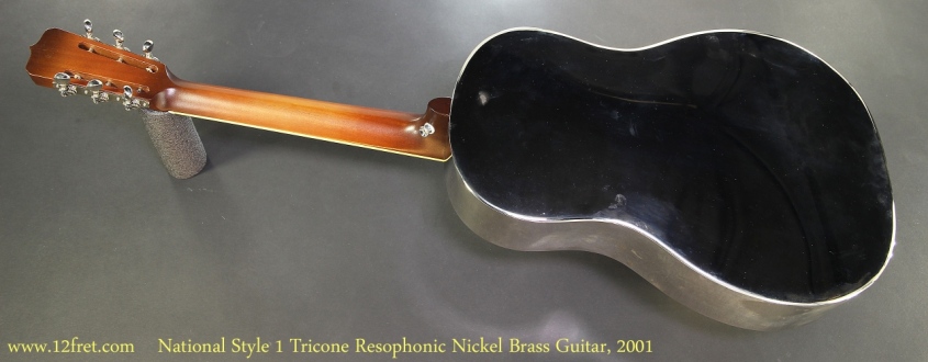 National Style 1 Tricone 12 Fret Resophonic Nickel Brass Guitar, 2001 Full Rear View