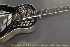 National Style 1 Tricone 12 Fret Resophonic Nickel Brass Guitar, 2001 Full Front View