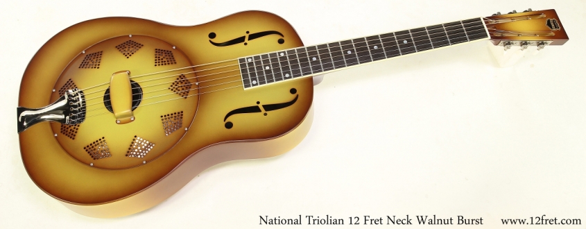 National Triolian 12 Fret Neck Walnut Burst    Full Front View