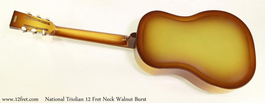 National Triolian 12 Fret Neck Walnut Burst    Full Rear VIew