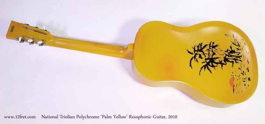 National Triolian Polychrome 'Palm Yellow' Resophonic Guitar, 2010 Full Rear View