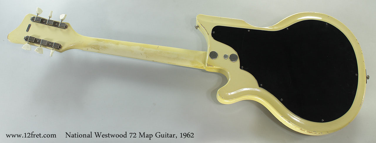 National Westwood 72 Map Guitar, 1962 Full Rear View