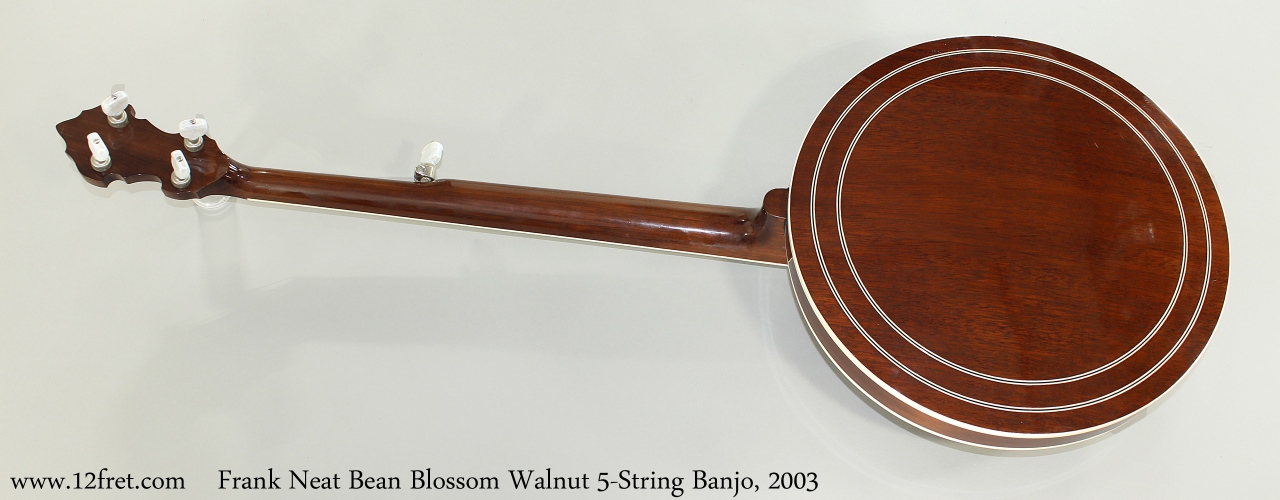 Frank Neat Bean Blossom Walnut 5-String Banjo, 2003 Full Rear View