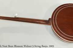 Frank Neat Bean Blossom Walnut 5-String Banjo, 2003 Full Rear View