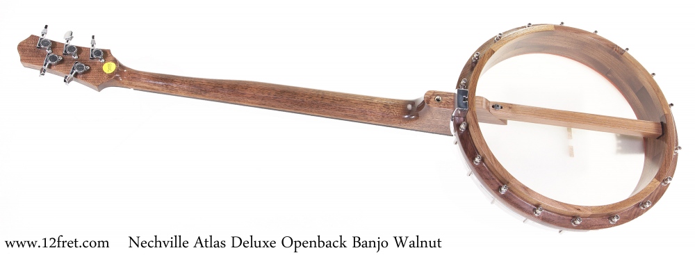 Nechville Atlas Deluxe Openback Banjo Walnut Full Rear View