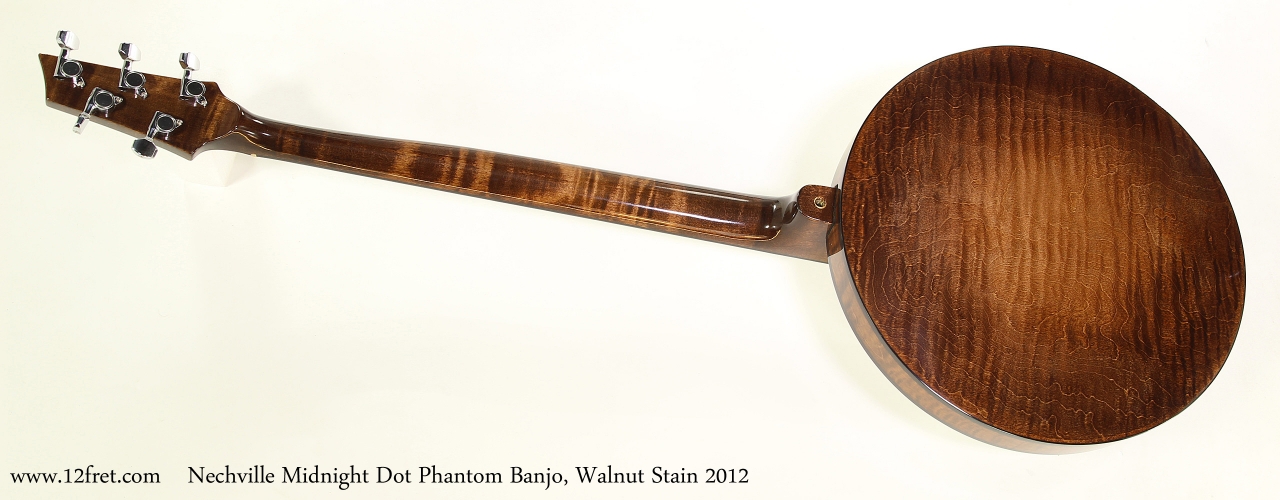 Nechville Midnight Dot Phantom Banjo, Walnut Stain 2012  Full Rear View