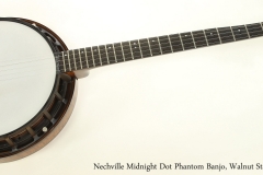 Nechville Midnight Dot Phantom Banjo, Walnut Stain 2012  Full Front View