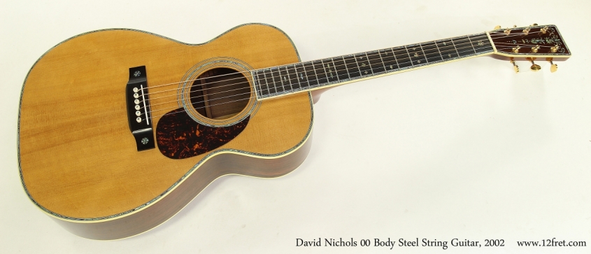David Nichols 00 Body Steel String Guitar, 2002 Full Front View