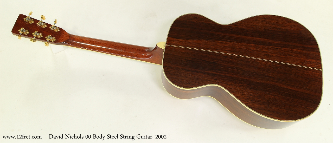 David Nichols 00 Body Steel String Guitar, 2002 Full Rear View