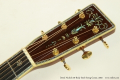 David Nichols 00 Body Steel String Guitar, 2002 Head Inlay Front View