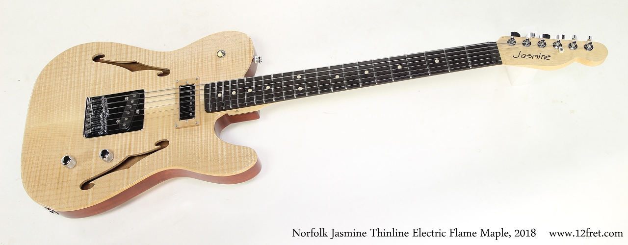 Norfolk Jasmine Thinline Electric Flame Maple, 2018   Full Front View