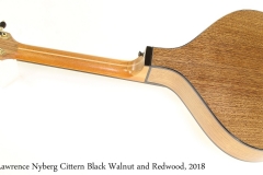 Lawrence Nyberg Cittern Black Walnut and Redwood, 2018 Full Rear View
