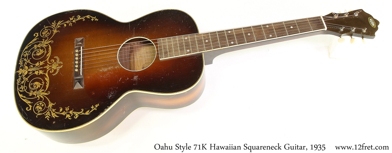 Oahu Style 71K Hawaiian Squareneck Guitar, 1935 Full Front View