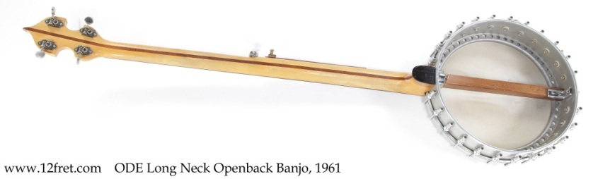 ODE Long Neck Openback Banjo, 1961 Full Rear View