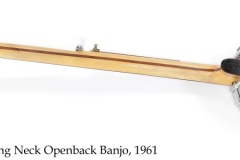 ODE Long Neck Openback Banjo, 1961 Full Rear View