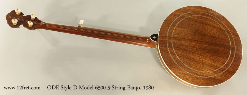 ODE Style D Model 6500 5-String Banjo, 1980 Full Rear View