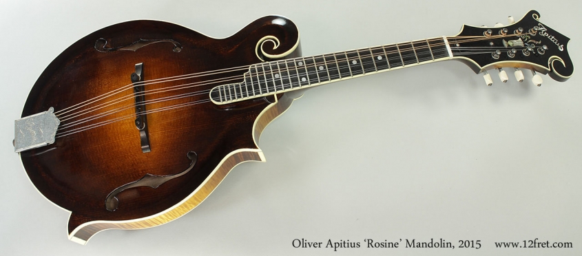 Oliver Apitius 'Rosine' Mandolin, 2015 Full Front View