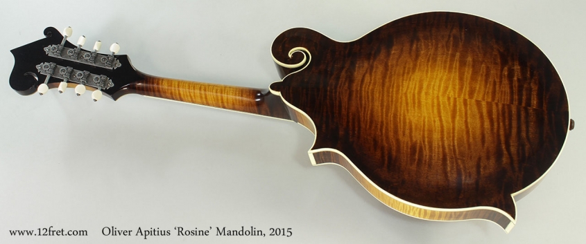 Oliver Apitius 'Rosine' Mandolin, 2015 Full Rear View