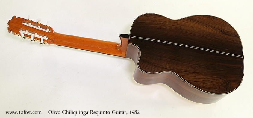 Olivo Chiliquinga Requinto Guitar, 1982 Full Rear View