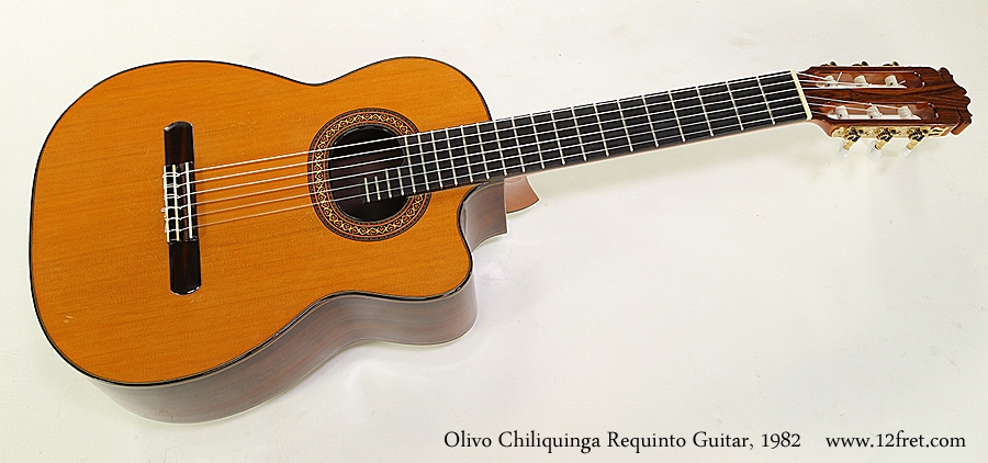 Olivo Chiliquinga Requinto Guitar, 1982 Full Front View