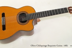 Olivo Chiliquinga Requinto Guitar, 1982 Full Front View