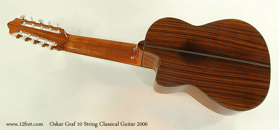 Oskar Graf 10 String Classical Guitar 2006 Full Rear View
