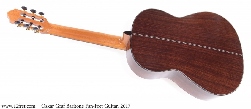 Oskar Graf Baritone Fan-Fret Guitar, 2017 Full Rear View