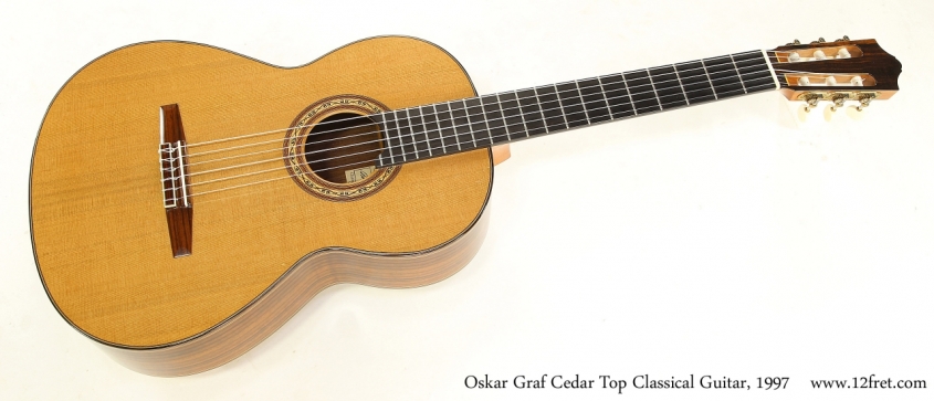 Oskar Graf Cedar Top Classical Guitar, 1997   Full Front View