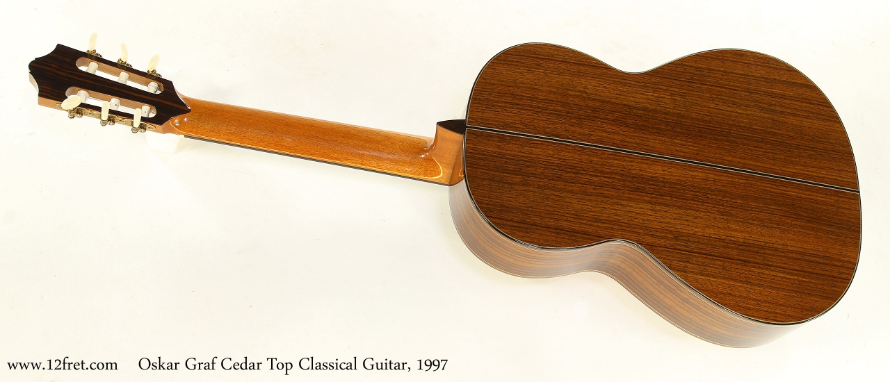 Oskar Graf Cedar Top Classical Guitar, 1997   Full Rear View