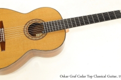 Oskar Graf Cedar Top Classical Guitar, 1997   Full Front View