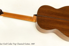 Oskar Graf Cedar Top Classical Guitar, 1997   Full Rear View