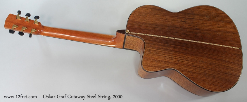 Oskar Graf Cutaway Steel String, 2000 Full Rear View