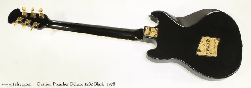 Ovation Preacher Deluxe 1282 Black, 1978 Full Rear View