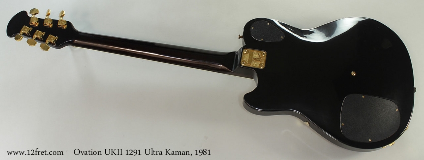 Ovation UKII 1291 Ultra Kaman, 1981 Full Rear View