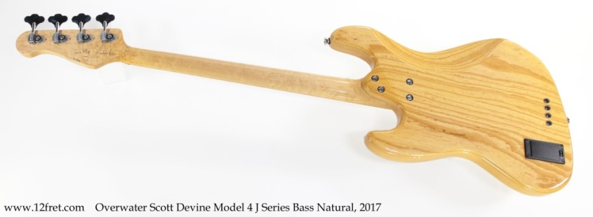 Overwater Scott Devine Model 4 J Series Bass Natural, 2017 Full Rear View