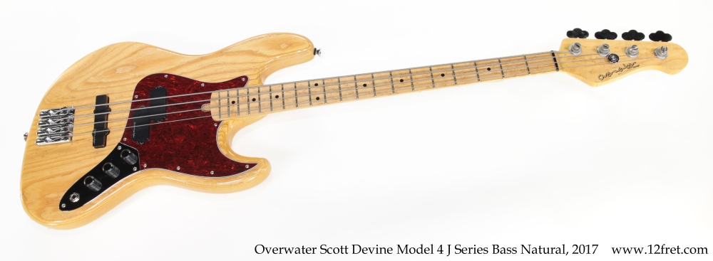 Overwater Scott Devine Model 4 J Series Bass Natural, 2017 Full Front View