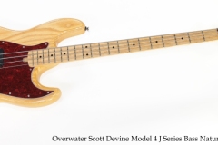 Overwater Scott Devine Model 4 J Series Bass Natural, 2017 Full Front View