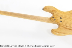 Overwater Scott Devine Model 4 J Series Bass Natural, 2017 Full Rear View