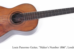 Louis Panormo Guitar, "Maker's Number 1890", London 1841 Full Front View