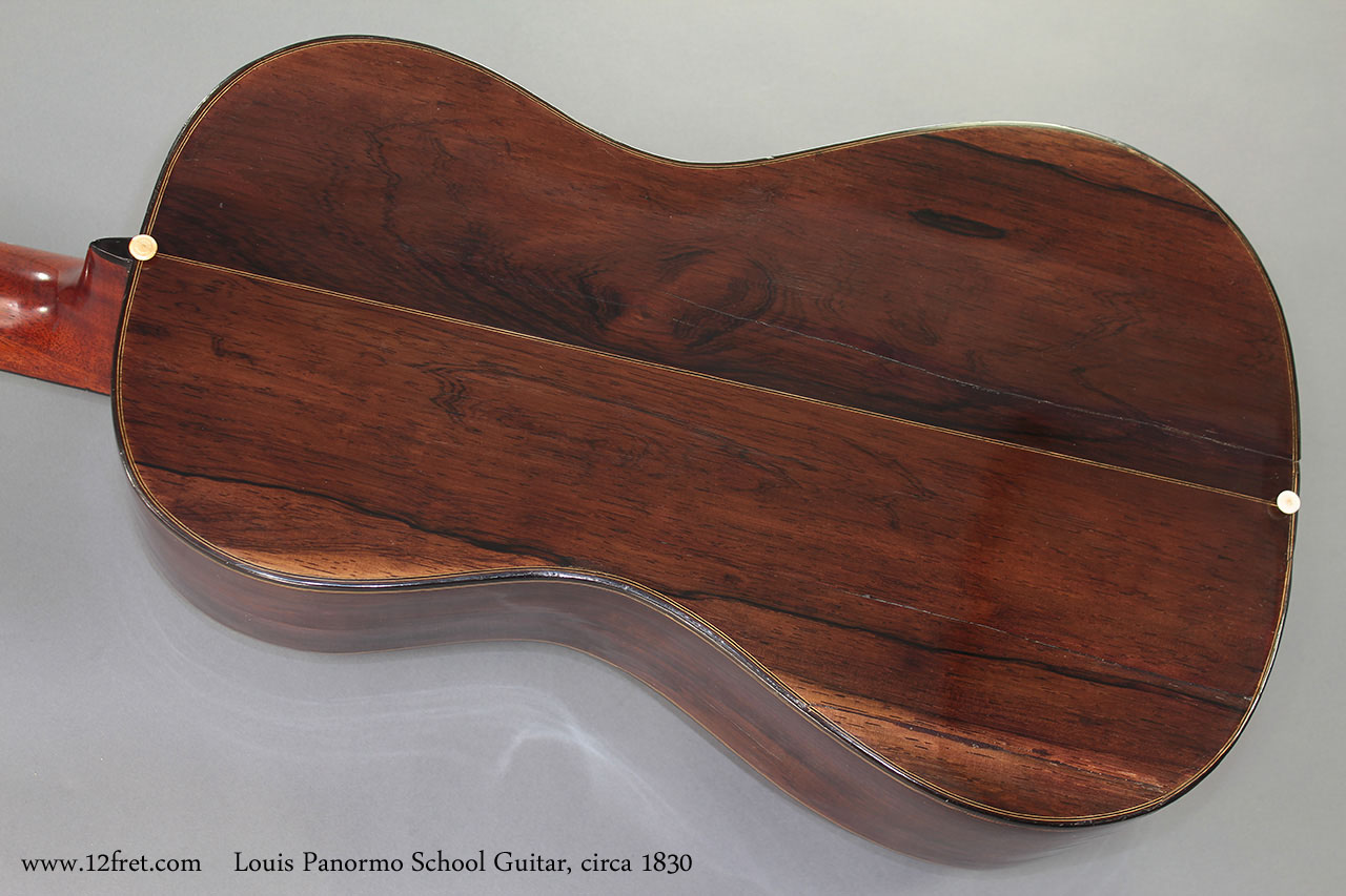 Louis Panormo School Guitar circa 1830 back