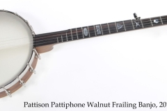 Pattison Pattiphone Walnut Frailing Banjo, 2019 Full Front View