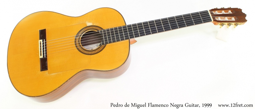 Pedro de Miguel Flamenco Negra Guitar, 1999 Full Front View