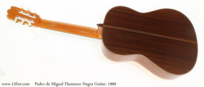 Pedro de Miguel Flamenco Negra Guitar, 1999 Full Rear View