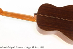 Pedro de Miguel Flamenco Negra Guitar, 1999 Full Rear View