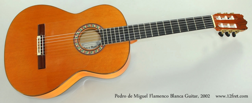 Pedro de Miguel Flamenco Blanca Guitar, 2002 Full Front View