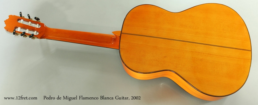 Pedro de Miguel Flamenco Blanca Guitar, 2002 Full Rear View