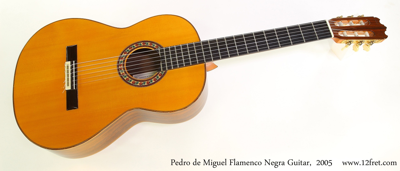 Pedro de Miguel Flamenco Negra Guitar,  2005 Full Front View